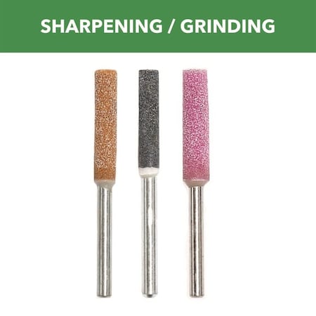 Dremel Dremel 5/32, 3/16, 7/32 in. Aluminum Oxide Cylindrical Grinding Stone 3 pk 458